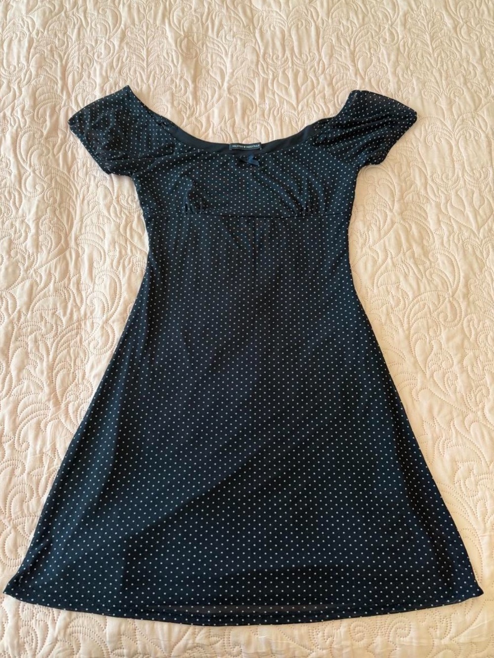 Brandy Melville navy & white polka dot dress